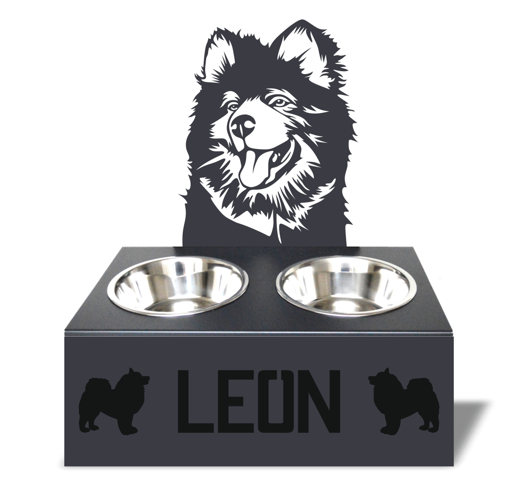 Stojak na miski z imieniem Samoyed4