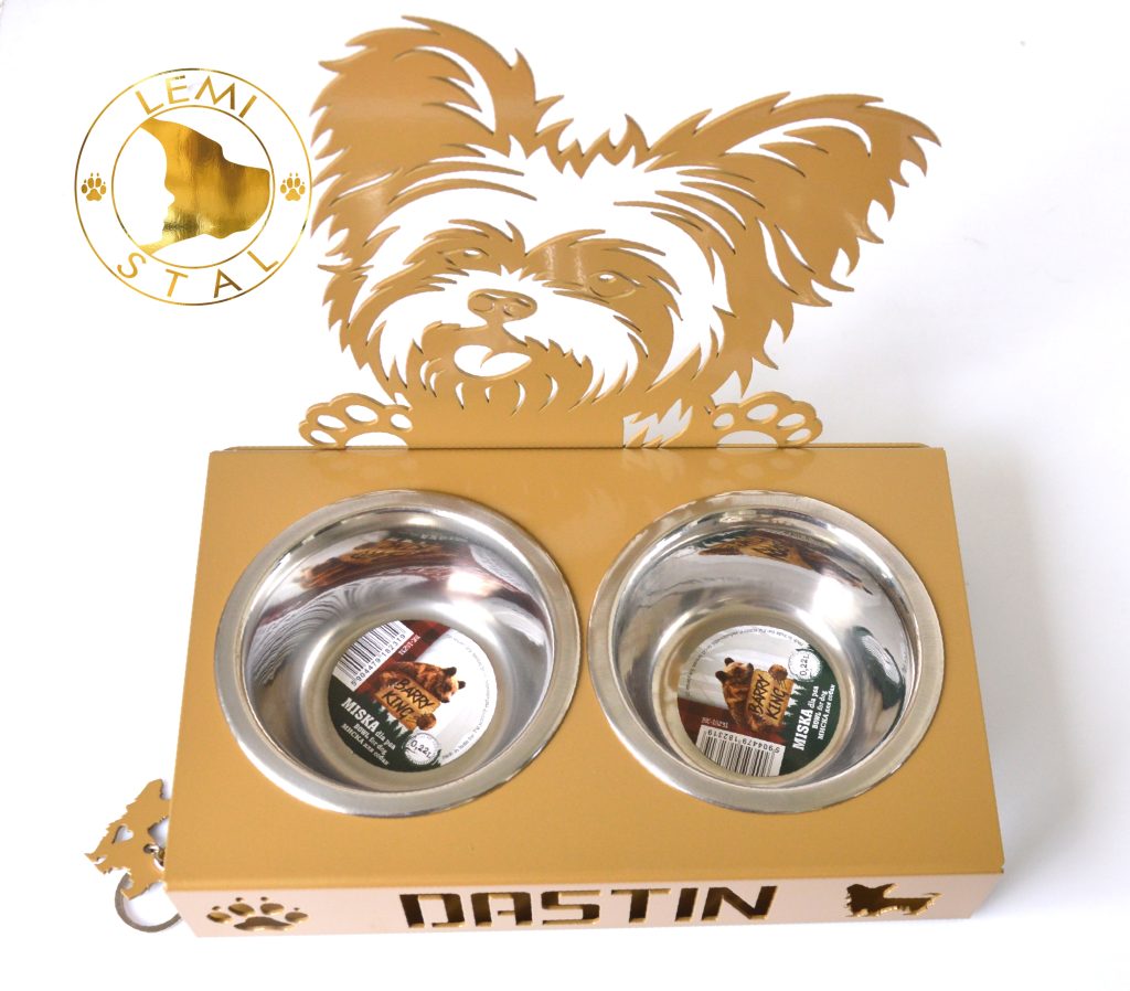 Yorkshire terrier Stojak na miski dla psa