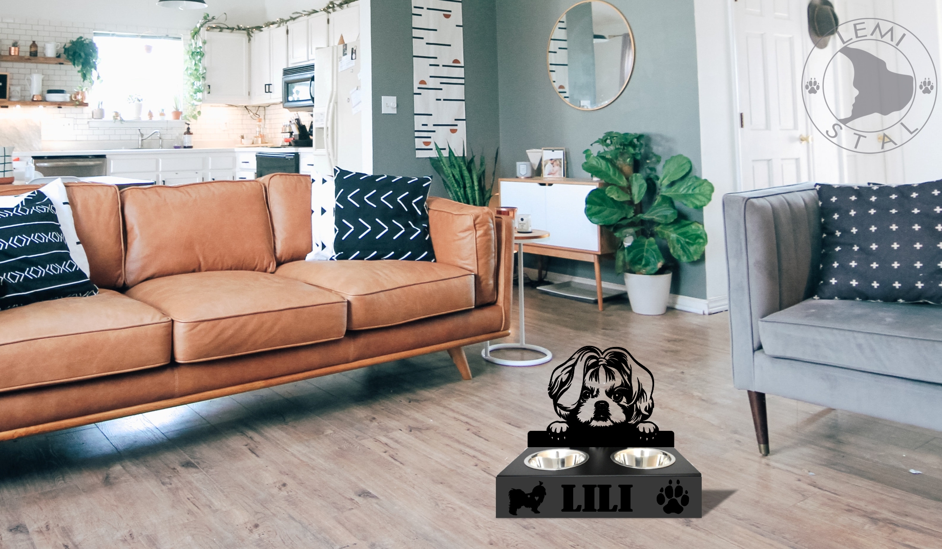 Stojak na miski SHIH TZU miski dla Shih tzu bufet dla psa 2