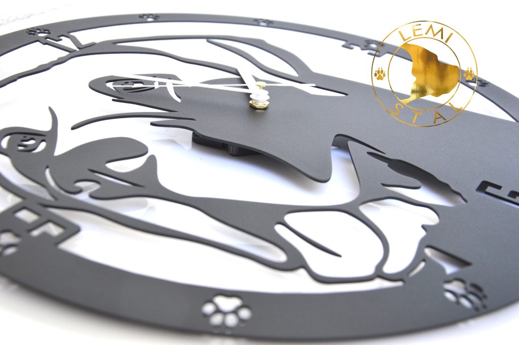 great dane metal clock