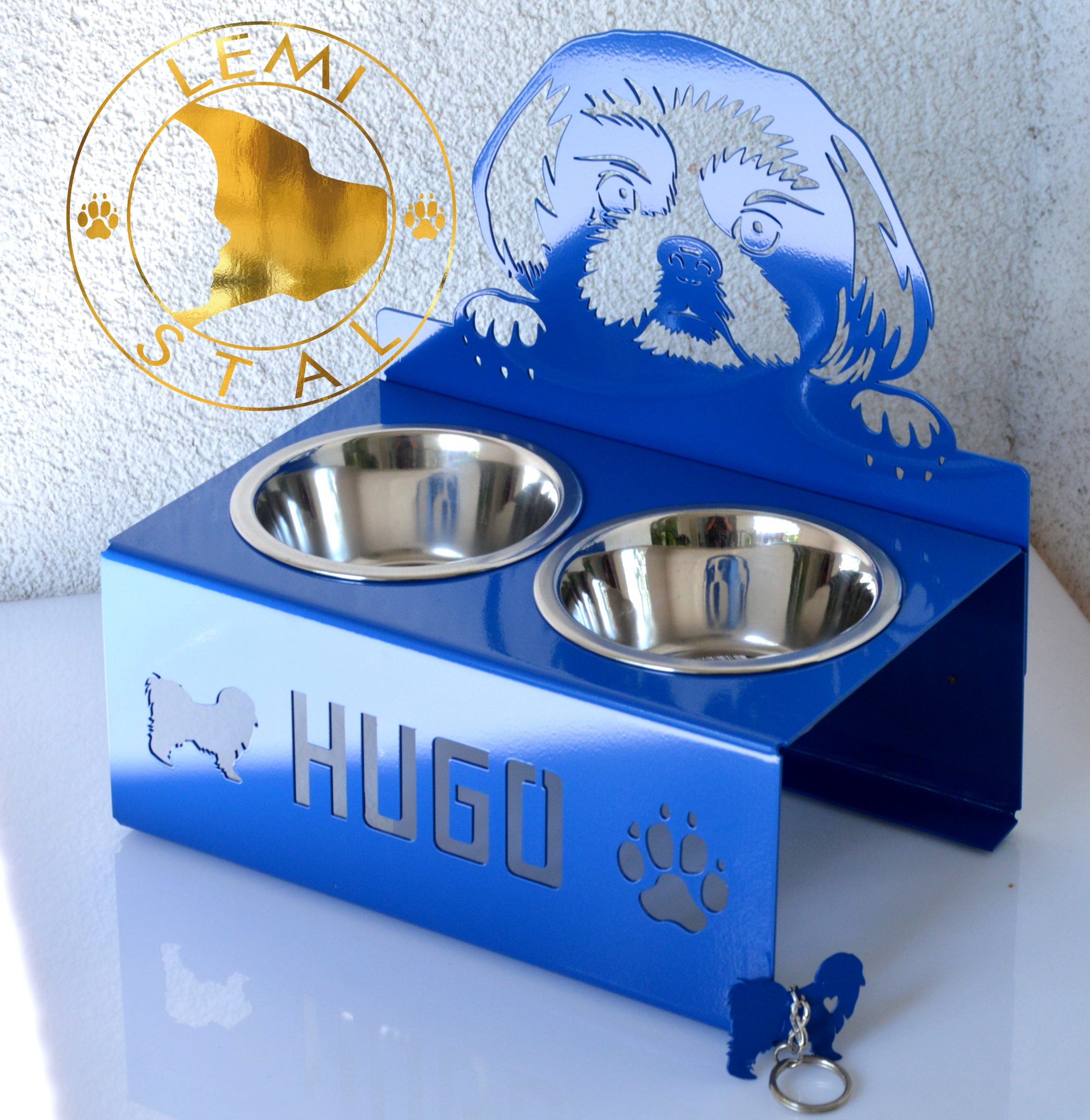 SHIH TZU miski dla SHIH stojak na miski dla małego pieska bufet metalowy dla psa metalowe miski stojak metalowy na miski SHIH TZU lemi-stal