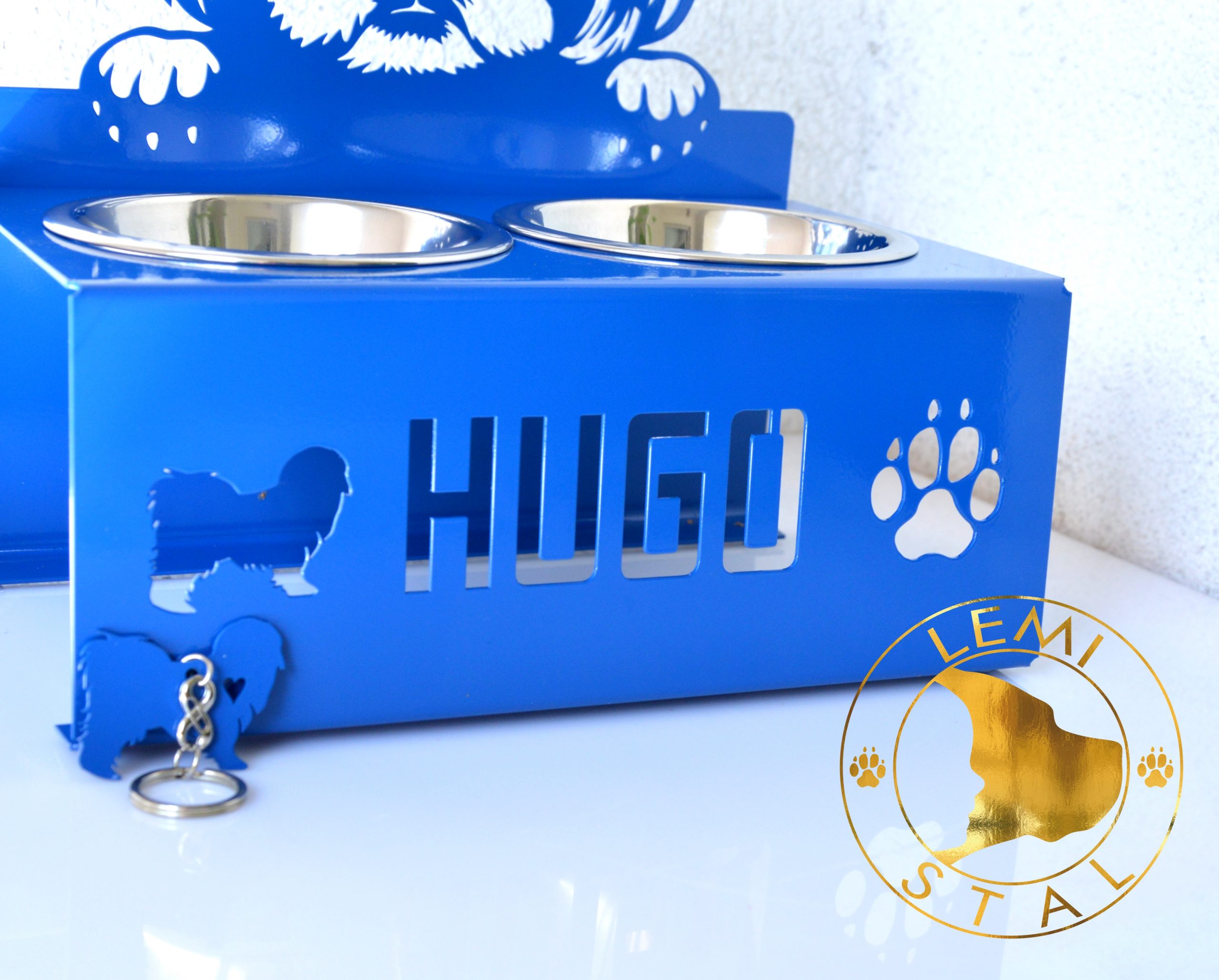 SHIH TZU miski dla SHIH stojak na miski dla małego pieska bufet metalowy dla psa metalowy stojak metalowy na miski SHIH TZU lemi-stal