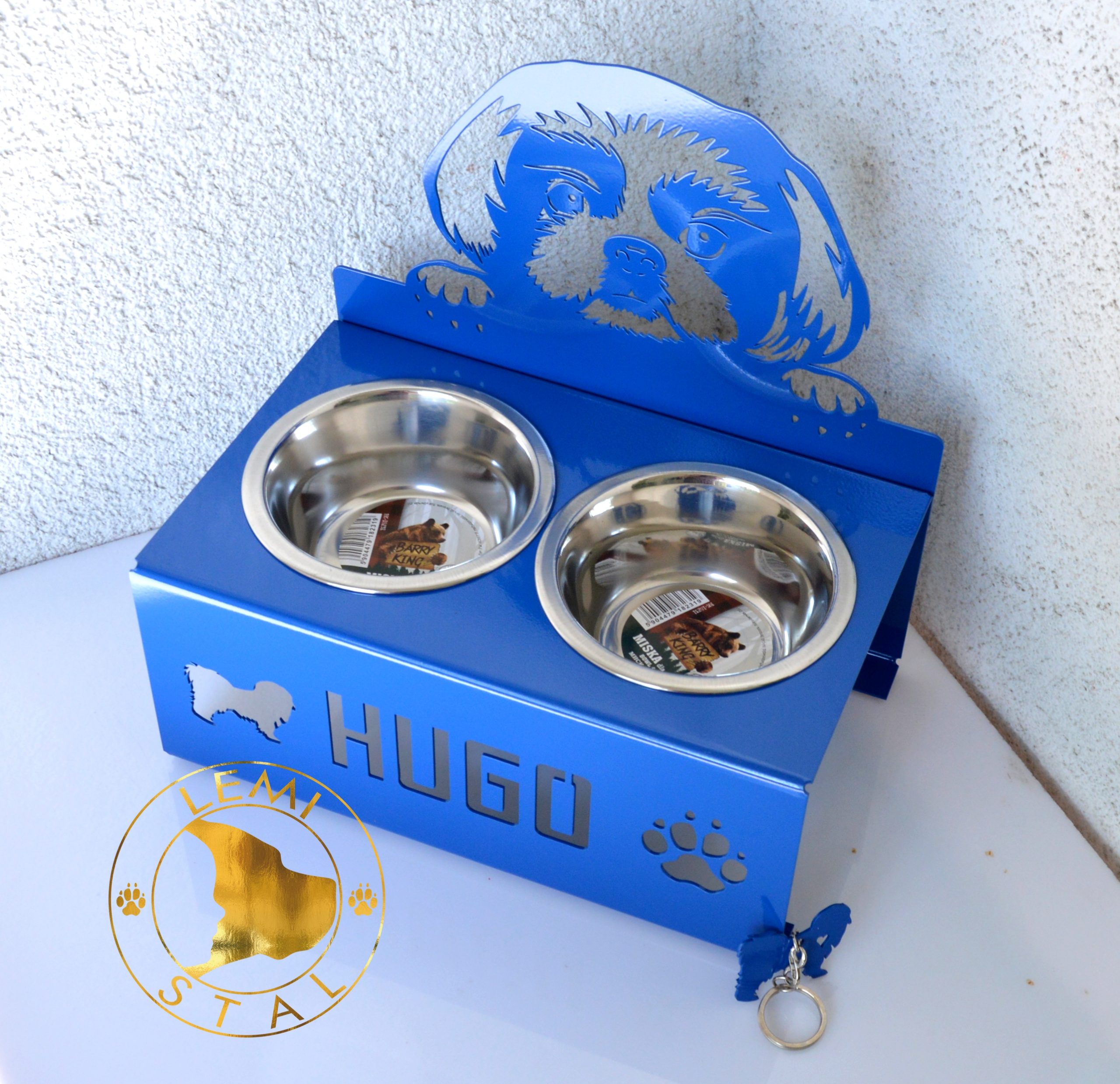 SHIH TZU miski dla SHIH stojak na miski dla małego pieska bufet metalowy dla psa metalowy stojak na miski SHIH TZU miski z imieniem lemi-stal