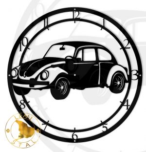 Garbus metalowy zegar