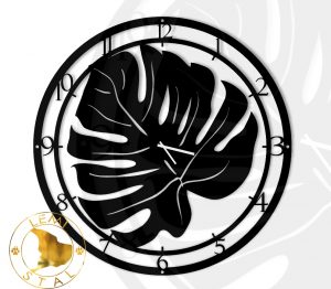 zegar monstera liść