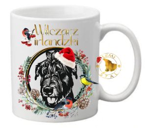 wilczarz irlandzki kubek boże narodzenie