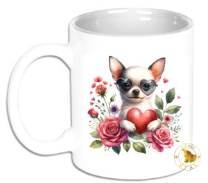 Chihuahua walentynki kubek