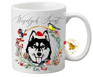 Husky kubek świąteczny