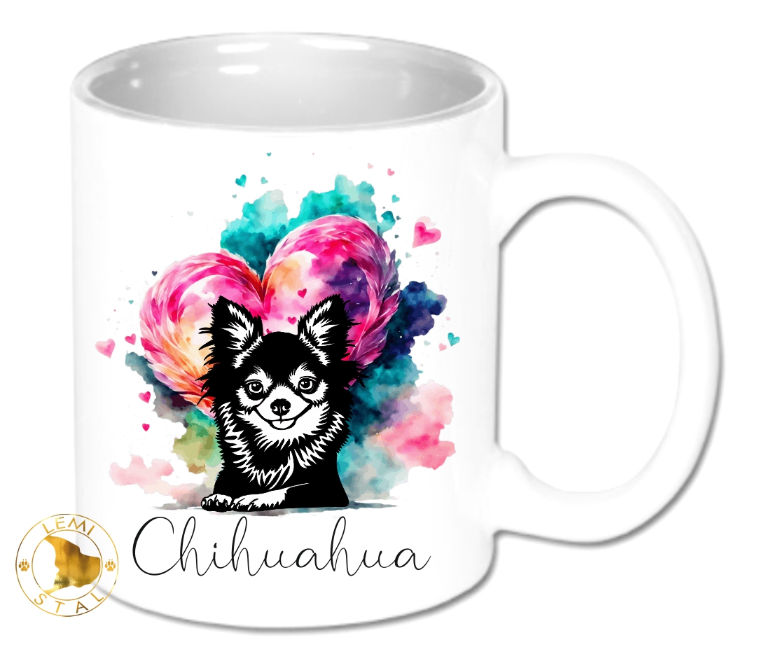 Kubek Chihuahua długowłosa kubek z chi chihuahua kubek