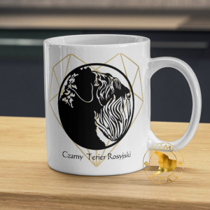 kubek czarny terier rosyjski