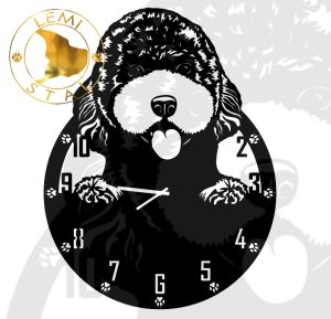 pudel miniaturowy zegar