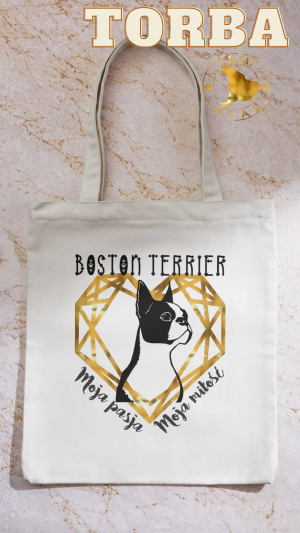 Boston Terrier bawełniana torba